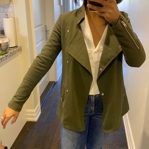 Green Aritzia jacket.